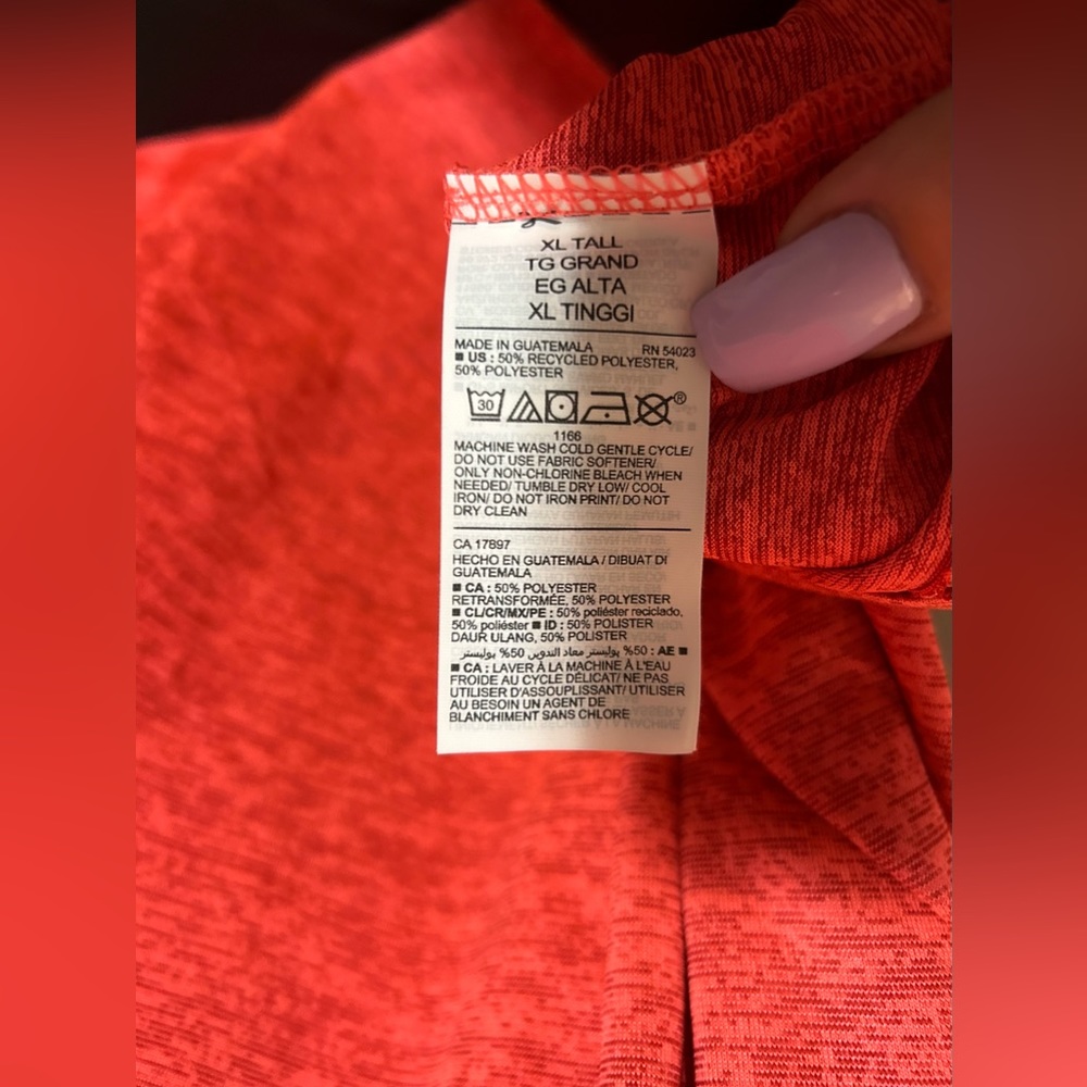 NWT Old Navy Active Orange/ Pink Sleeveless Workout Top-size xlTall - Picture 7 of 8